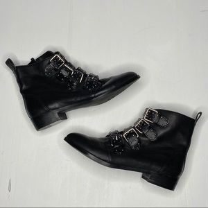 Vince Camuto Corvina Leather Studded Boots 7.5